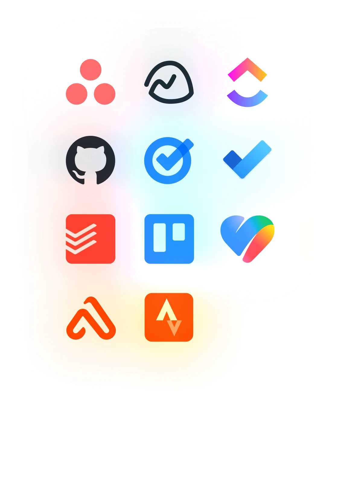 Integrate with Asana, Basecamp, ClickUp, GitHub, Google Tasks, Microsoft Todo, Todoist, Trello, Google Health, Appfigures, Strava